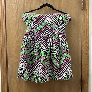 Strapless Multi-color Shirt/Dress